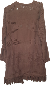 Organic Cotton Cardi Chocolate Aria Brand 