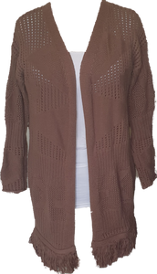 Organic Cotton Cardi Chocolate Aria Brand 