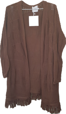 Organic Cotton Cardi Chocolate Aria Brand 