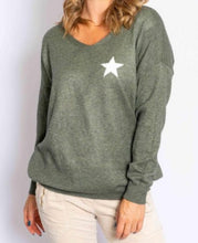 Load image into Gallery viewer, Ostaria Soft Knit Jumper With Star Logo The Italian Closet Australia 