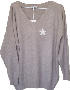 Ostaria Soft Knit Jumper With Star Logo The Italian Closet Australia 