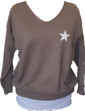 Load image into Gallery viewer, Ostaria Soft Knit Jumper With Star Logo The Italian Closet Australia 
