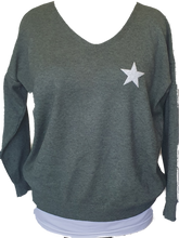 Load image into Gallery viewer, Ostaria Soft Knit Jumper With Star Logo The Italian Closet Australia 