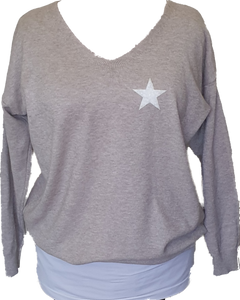 Ostaria Soft Knit Jumper With Star Logo The Italian Closet Australia 