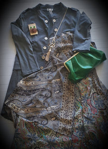 Silver Grey Wrap Skirt Cienna Designs Australia