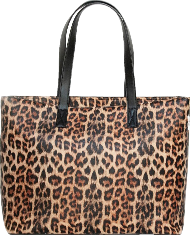 Manuela Cool Clutch Brown Leopard Print Large Cooler Tote Bag