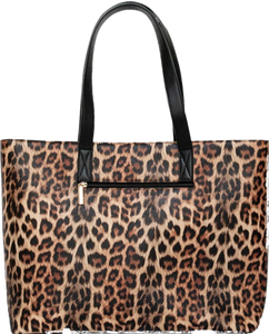 Manuela Cool Clutch Brown Leopard Print Large Cooler Bag Tote