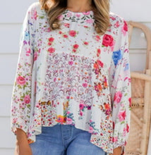 Load image into Gallery viewer, Cosmo Floral Patchwork Top Joop And Gypsy 