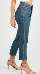 Revenge Straight Stonewashed Crop Jeans Res Denim 