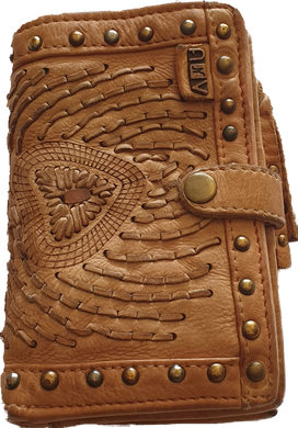 Peacock Foldover Wallet Barley Art n Vintage