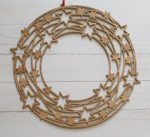 Wooden Wreath With Stars Go Do Good