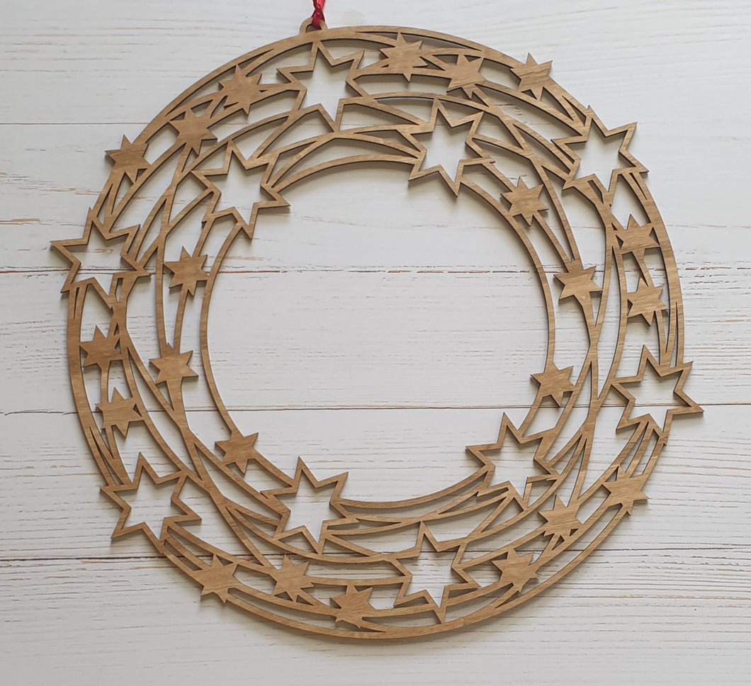 Wooden Wreath With Stars Go Do Good