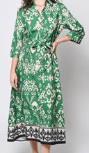 Load image into Gallery viewer, Green Print Dress Aria Brand 