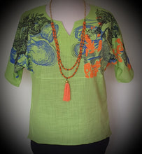 Load image into Gallery viewer, Linen Blend Print Top