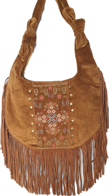 Suede Fringe Boho Bag Cienna Designs Australia 
