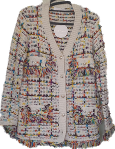 Coco Tweed Fringe Coatigan Miracle Fashion