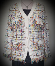 Load image into Gallery viewer, Coco Tweed Fringe Coatigan Miracle Fashion 