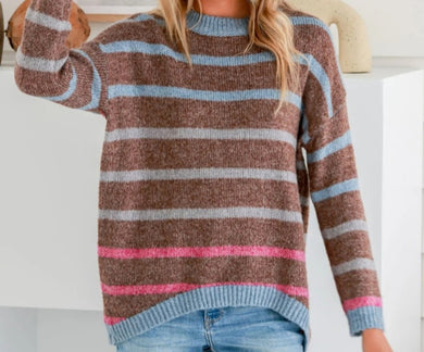 Aspen Stripe Knit Jumper Miracle Fashion 