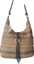 Load image into Gallery viewer, Stripe Straw Hobo Bag 