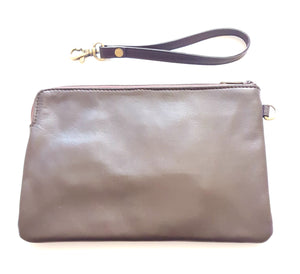 Leather and Cowhide Clutch - Detroit - The Design Edge