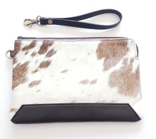 Load image into Gallery viewer, Leather and Cowhide Clutch -  Detroit -  The Design Edge
