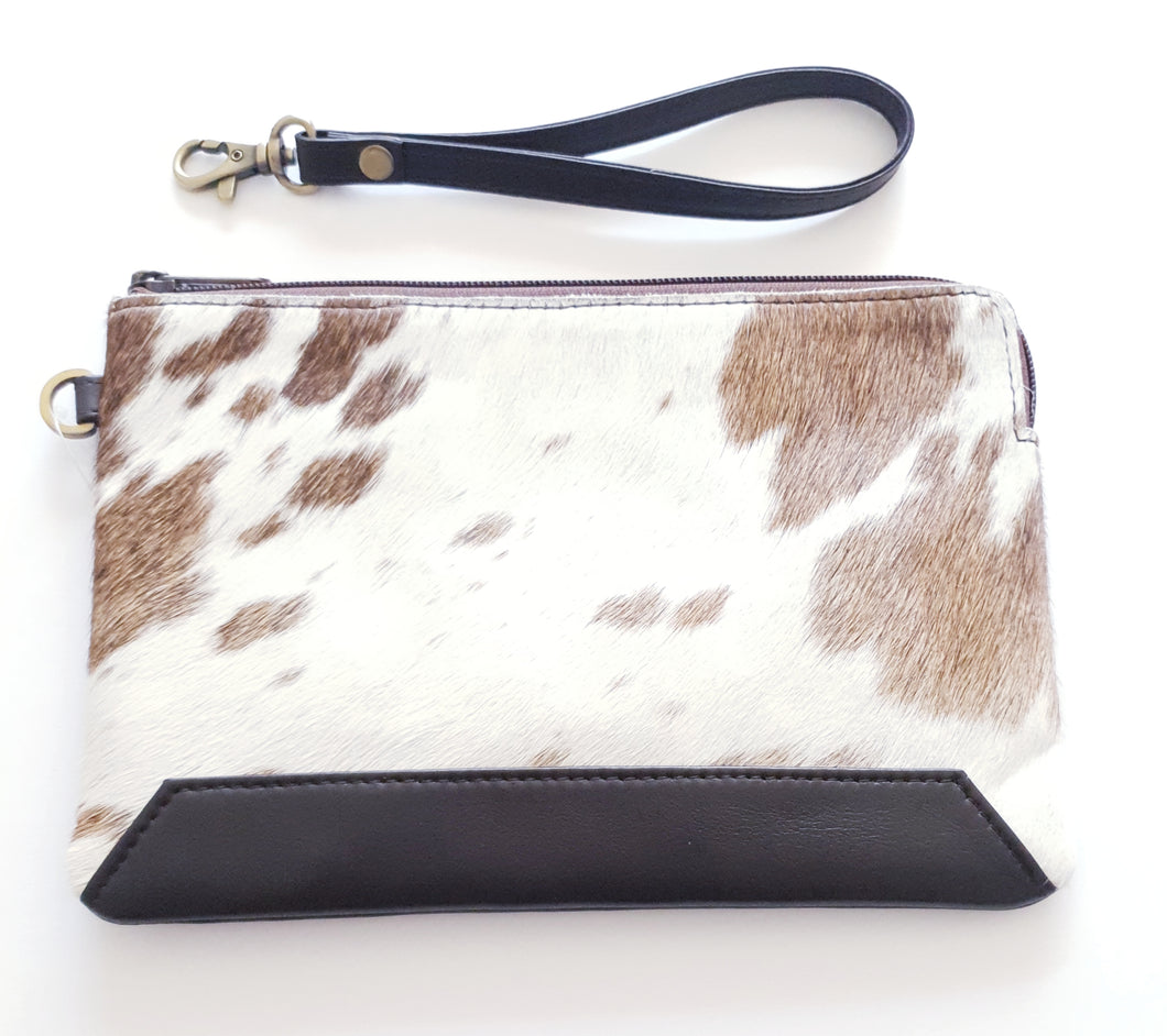 Leather and Cowhide Clutch -  Detroit -  The Design Edge