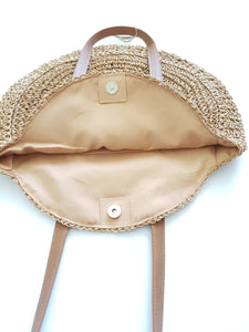 Round Straw Essential Bag