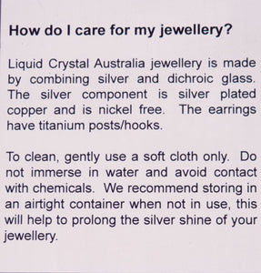 Finesse Earring - Dichroic Glass - Liquid Crystal Australia
