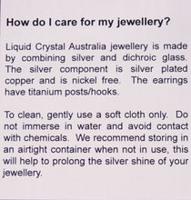 Load image into Gallery viewer, Bonny Pendant And Stud Earring Gift Set - Dichroic Glass - Liquid Crystal Australia