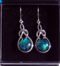 Load image into Gallery viewer, Finesse Earring - Dichroic Glass - Liquid Crystal Australia ExquisiteGreen
