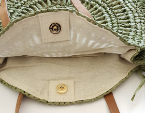 Green Straw Essential Bag