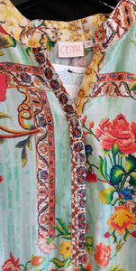 Wild Flower Print Silk Viscose Shirt Cienna Designs Australia