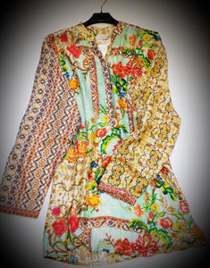 Wild Flower Print Silk Viscose Shirt Cienna Designs Australia