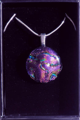 Galaxy Moon Dichroic Glass Pendant Liquid Crystal Australia Pinks