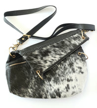 Load image into Gallery viewer, Leather and Cowhide 3 Way Sling Bag Paris The Design Edge