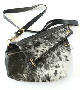 Leather and Cowhide 3 Way Sling Bag Paris The Design Edge
