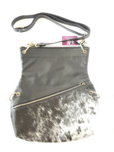 Load image into Gallery viewer, Leather and Cowhide 3 Way Sling Bag Paris The Design Edge