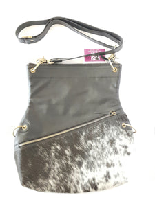 Leather and Cowhide 3 Way Sling Bag Paris The Design Edge