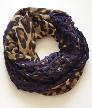 Load image into Gallery viewer, Infinity Snood Scarf Navy