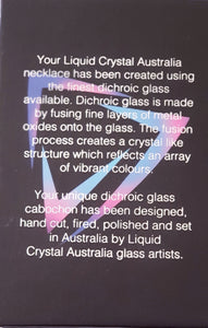 Galaxy Moon - Dichroic Glass Pendant - Liquid Crystal Australia