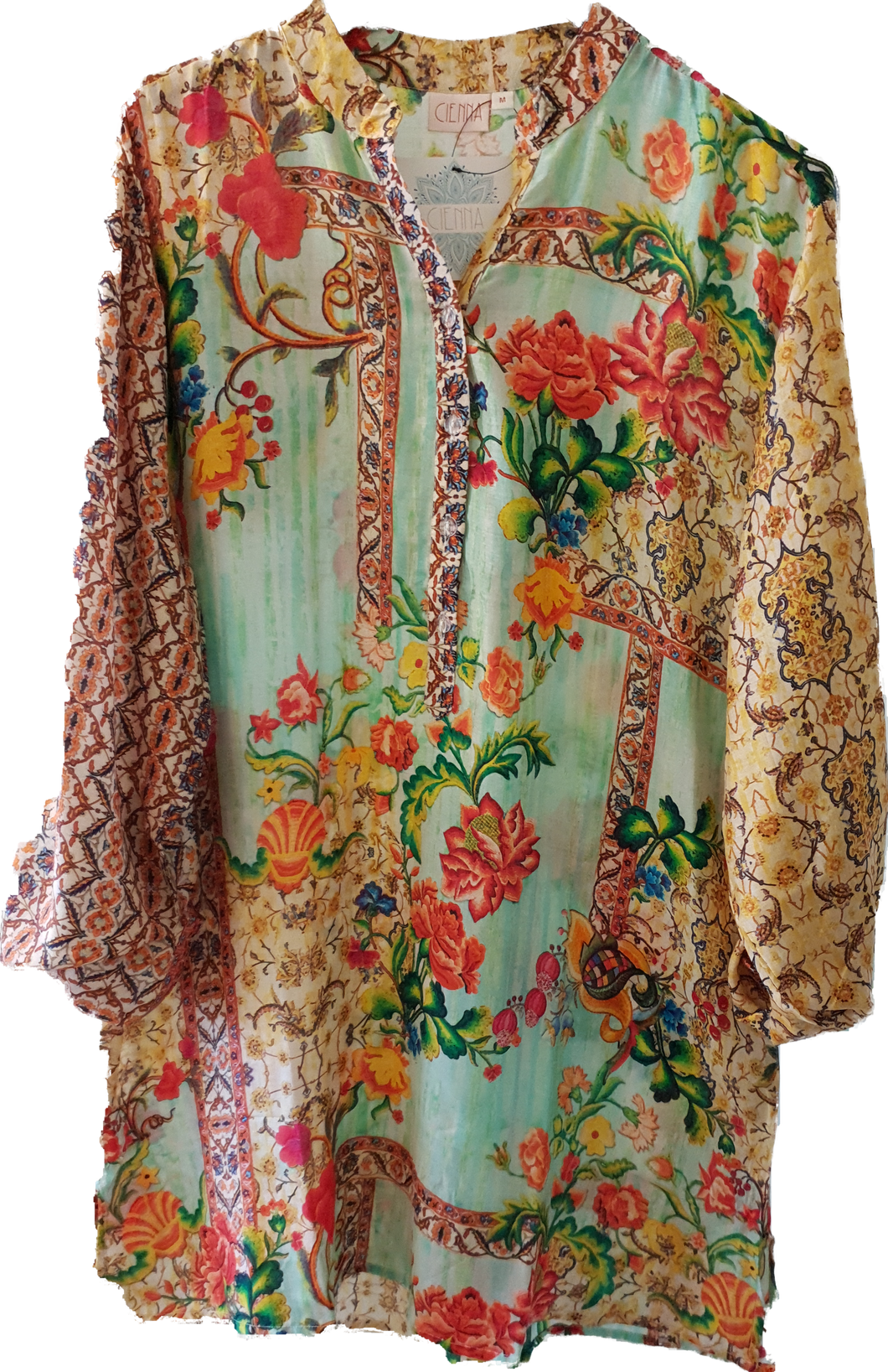 Wild Flower Print Silk Viscose Shirt Cienna Designs Australia